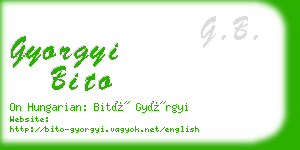 gyorgyi bito business card